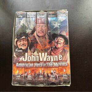 JOHN WAYNE American Hero of the Movies Collector 5 Series VHS New Open Box Set